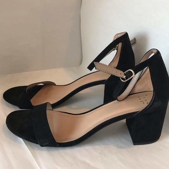 Suede Block Heels - Picture 1 of 5